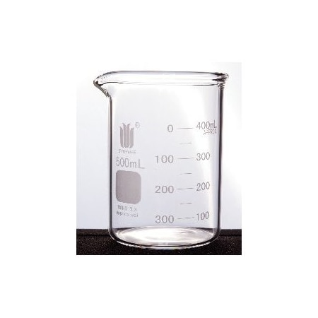 Synthware Heavy Wall Beaker, Low Form, Dual Graduation, 500mL, PK 10 B220500